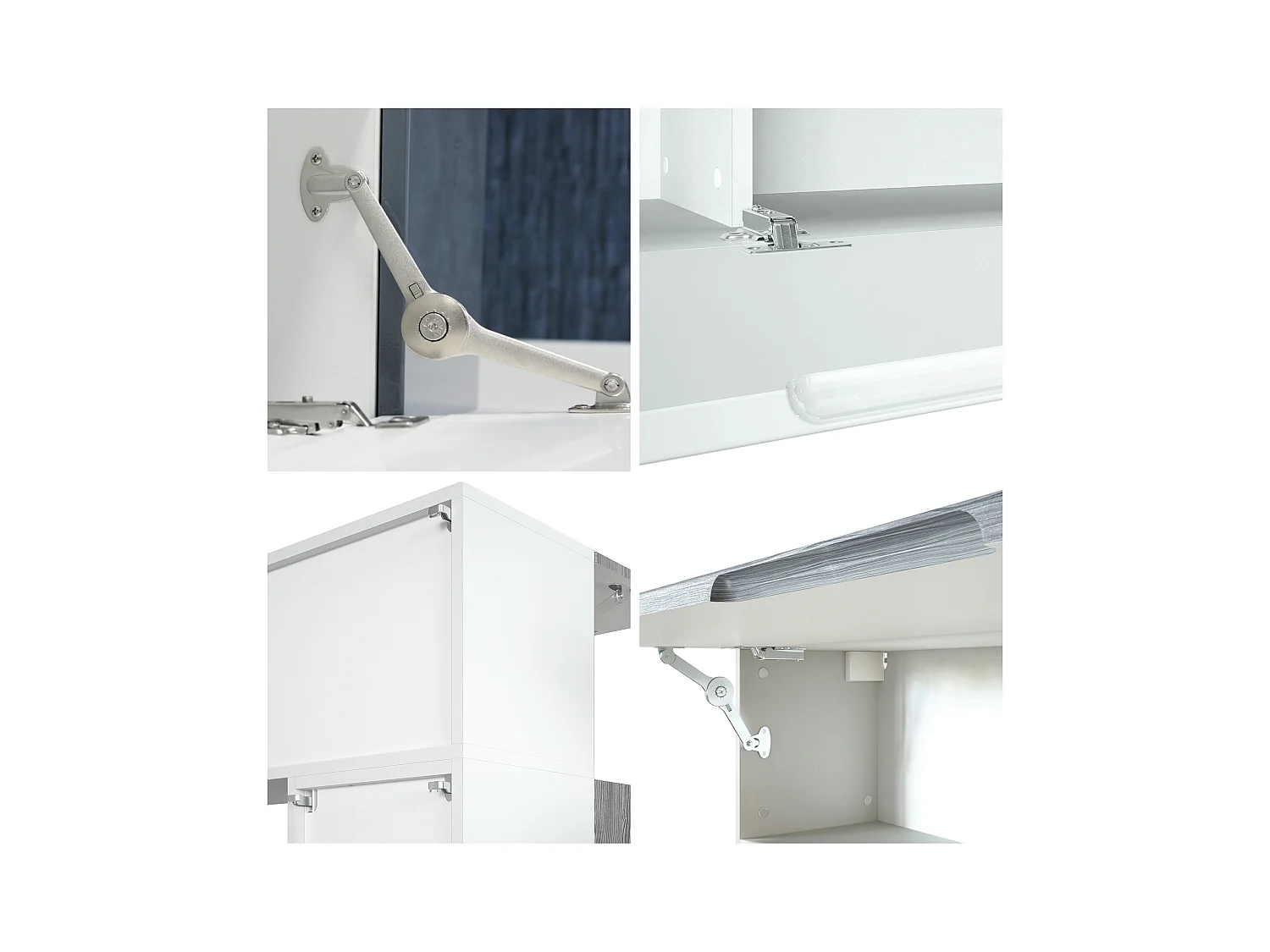 WOHNWAND Taurito Fronten in Grau Hochglanz