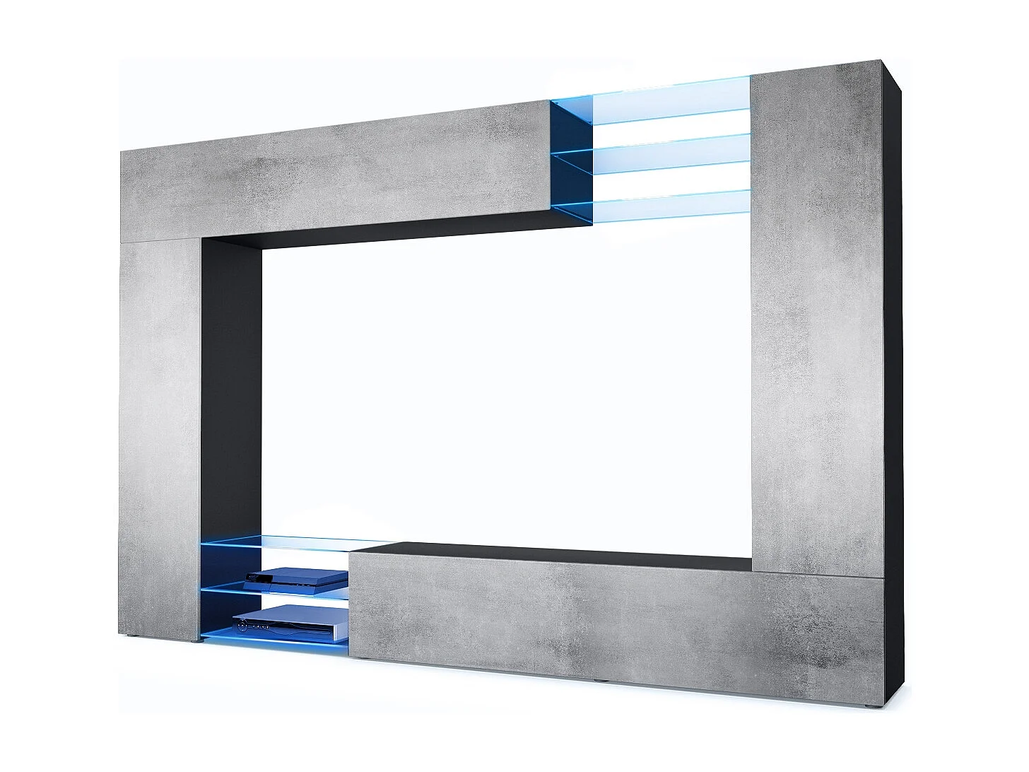 WOHNWAND Mirage Front in Beton Oxid Optik