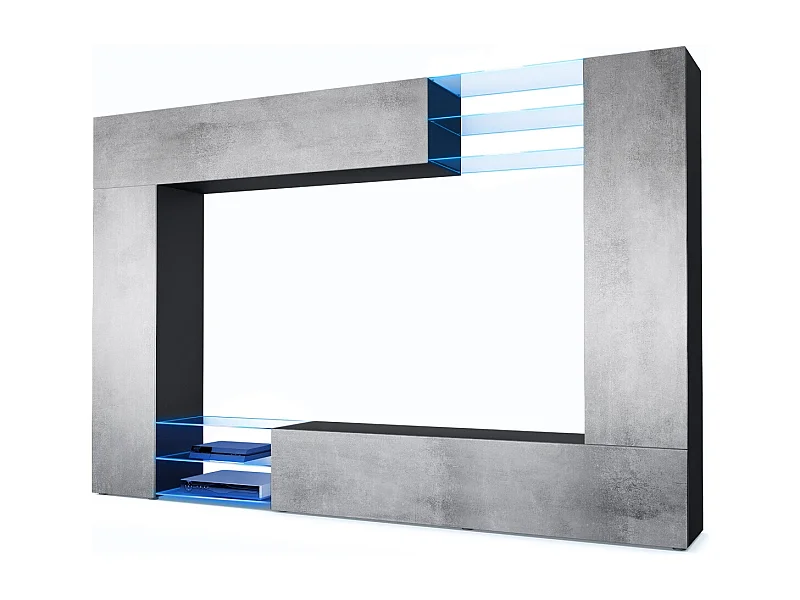 WOHNWAND Mirage Front in Beton Oxid Optik