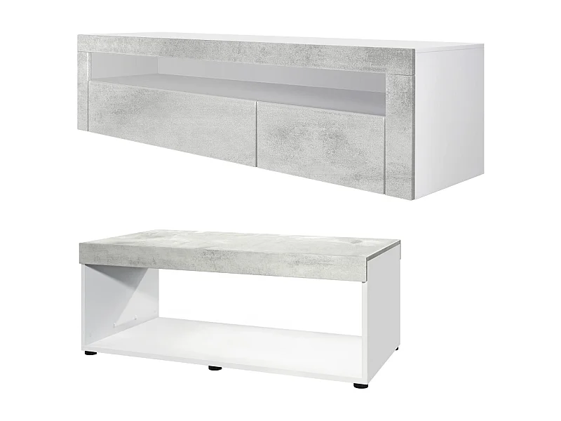 WOHNZIMMERSET Berlin Beton Oxid Optik