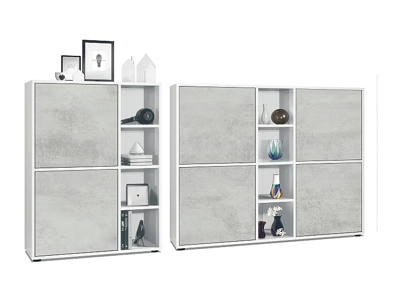 WOHNZIMMERSET Miami Beton Oxid Optik