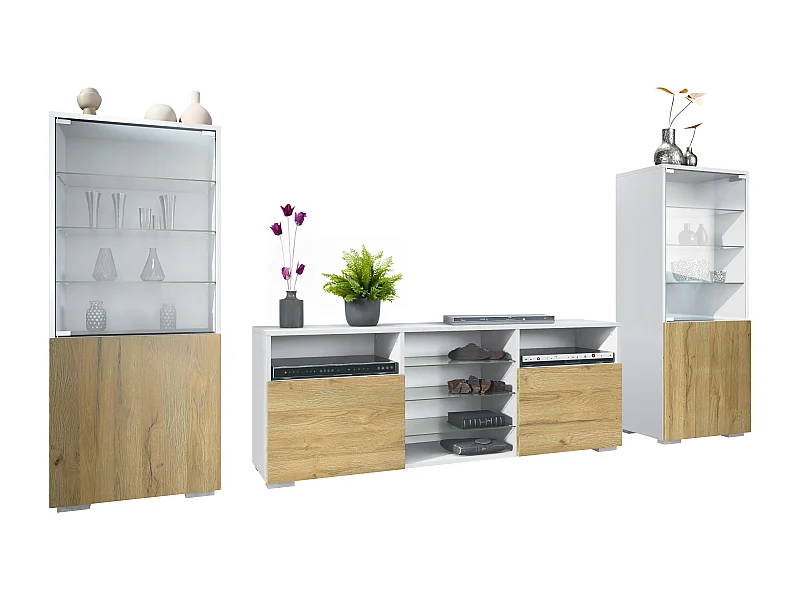 WOHNWAND Granada Eiche Natur