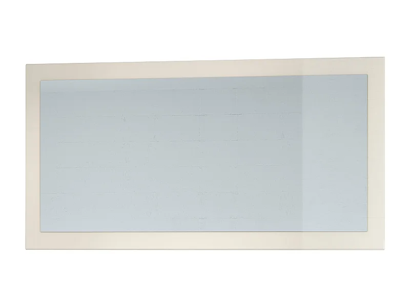 Vladon Espejo Lima, Espejo de pared con Marco moderno, Blanco de alto brillo (110 x 52 cm)