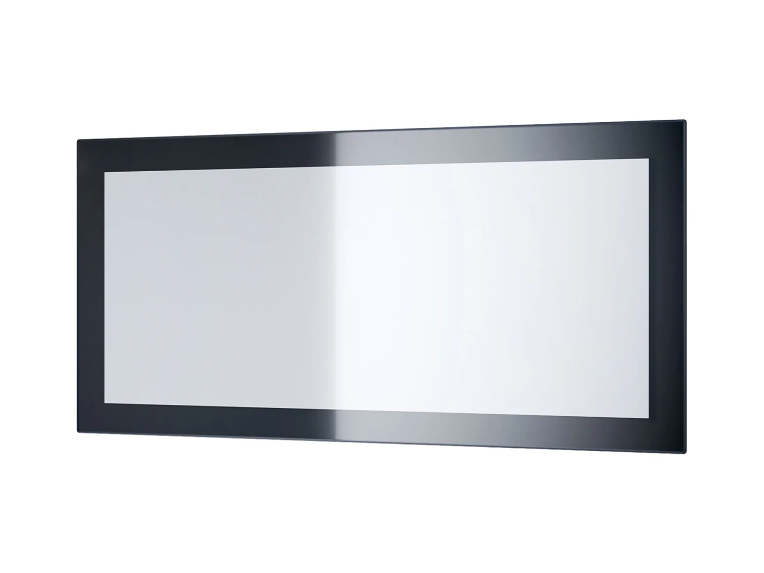 Vladon Espejo Lima, Espejo de pared con Marco moderno, Blanco de alto brillo (89 x 45 cm)