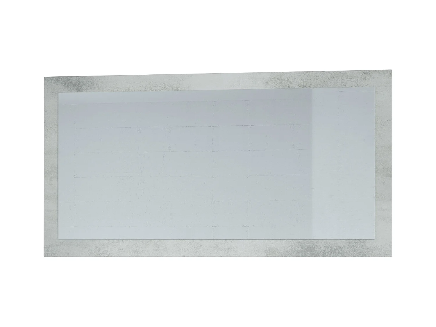 Miroir Lima, Miroir mural avec cadre de style moderne, Blanc haute brillance (110 x 52 cm)