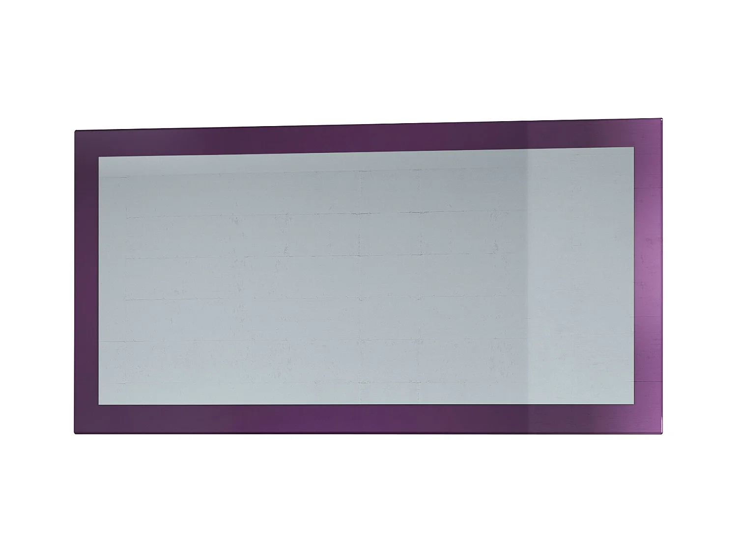 Miroir Lima, Miroir mural avec cadre de style moderne, Blanc haute brillance (110 x 52 cm)