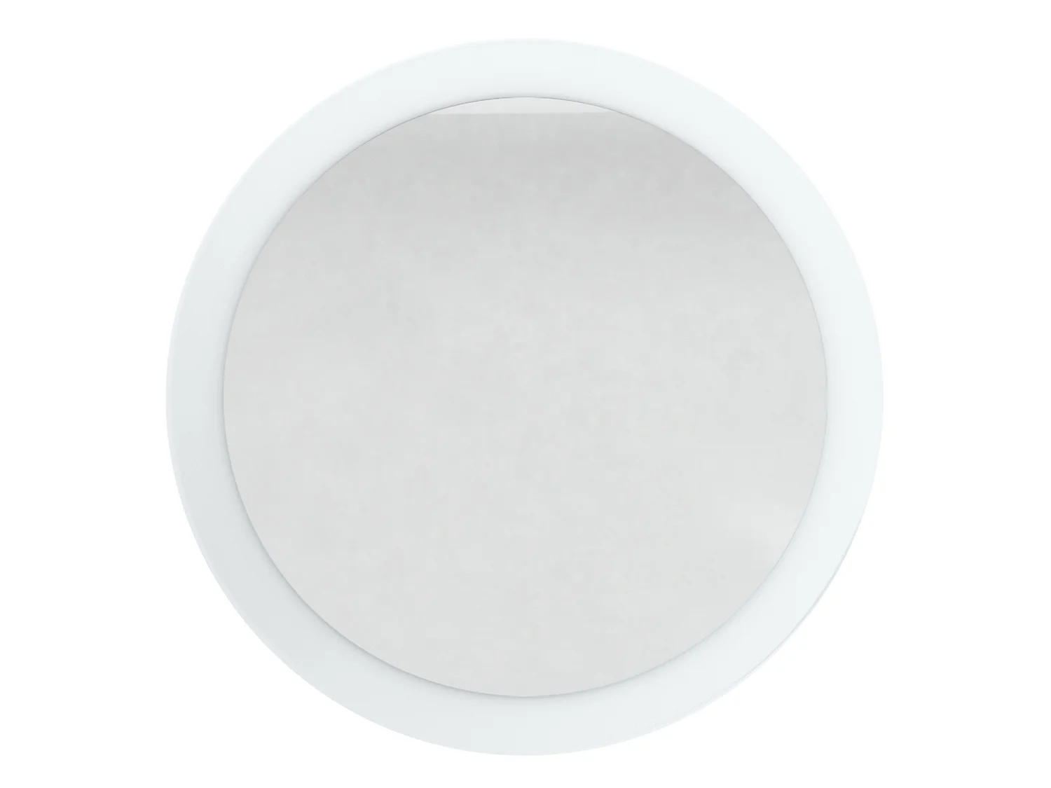 Globe Miroir 50 cm, Miroir Murale Rond Décoratif pour Couloir et Salon avec Cadre en MDF en blanc mat