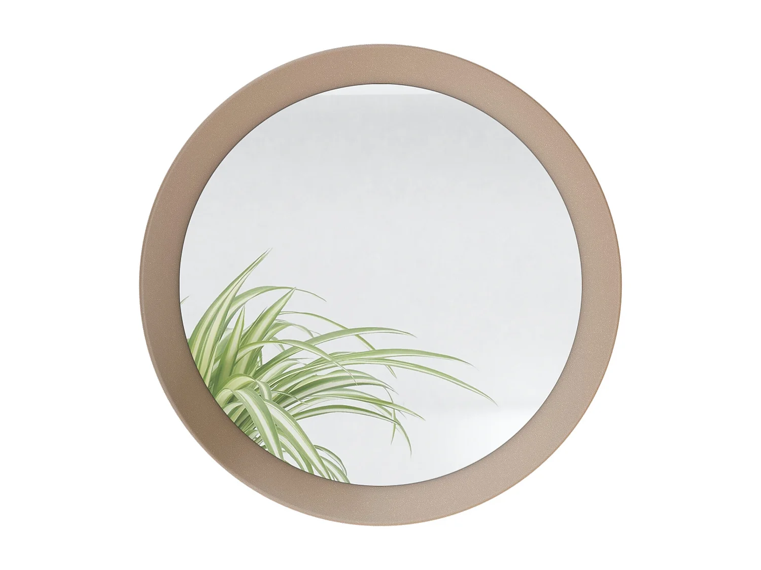 Globe Miroir 50 cm, Miroir Murale Rond Décoratif pour Couloir et Salon avec Cadre en MDF en aspect bronzé