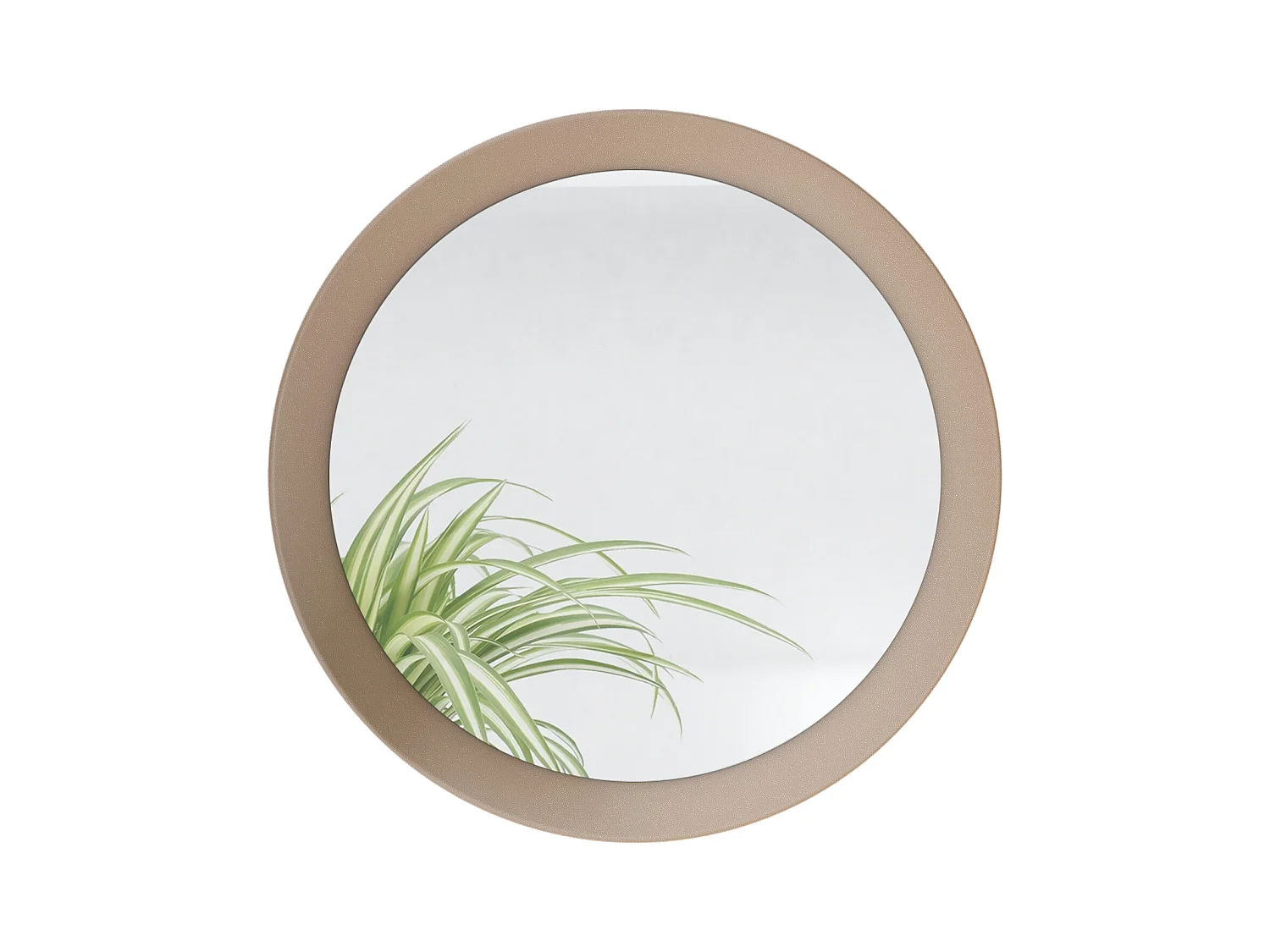 Globe Miroir 50 cm, Miroir Murale Rond Décoratif pour Couloir et Salon avec Cadre en MDF en aspect bronzé