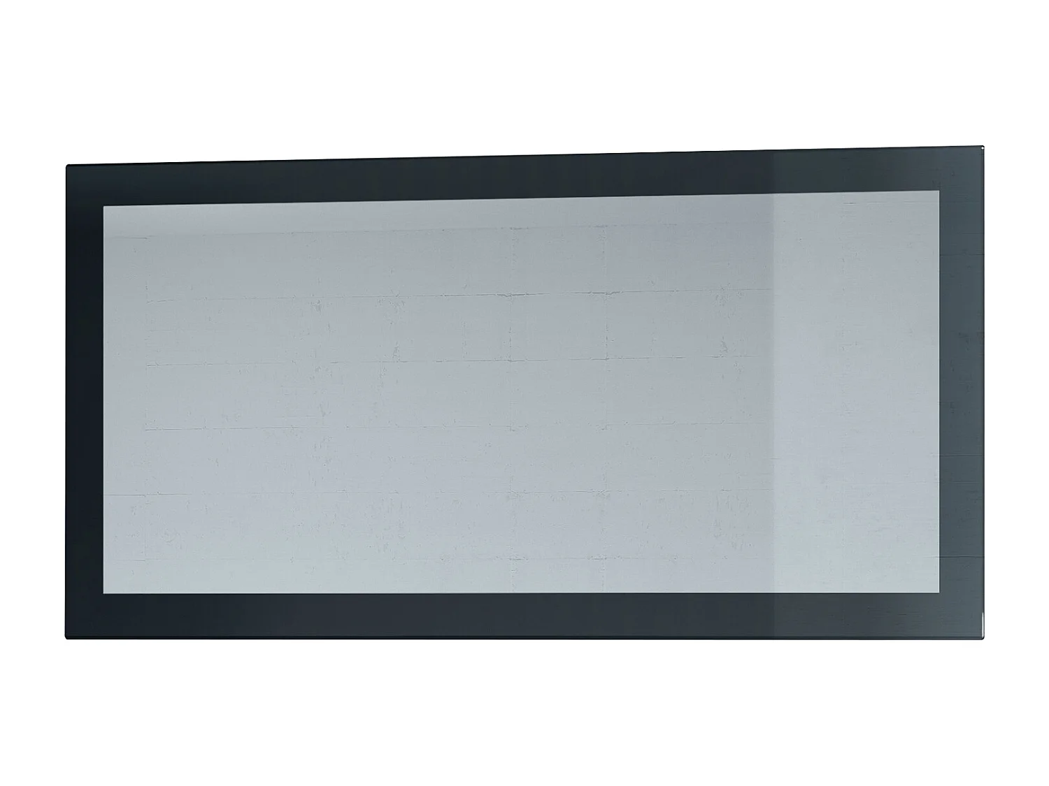 Miroir Lima, Miroir mural avec cadre de style moderne, Blanc haute brillance (110 x 52 cm)