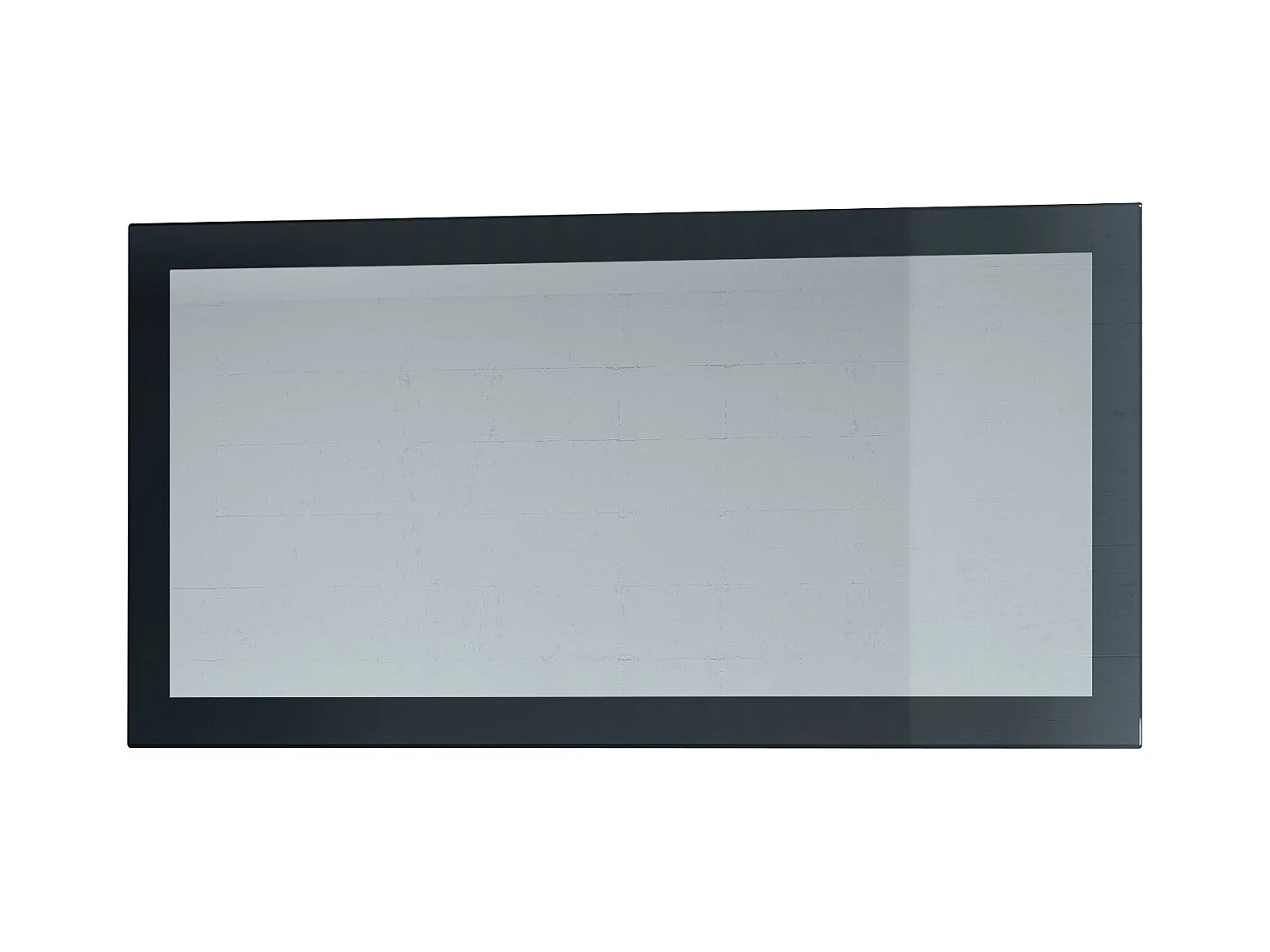 Miroir Lima, Miroir mural avec cadre de style moderne, Blanc haute brillance (110 x 52 cm)