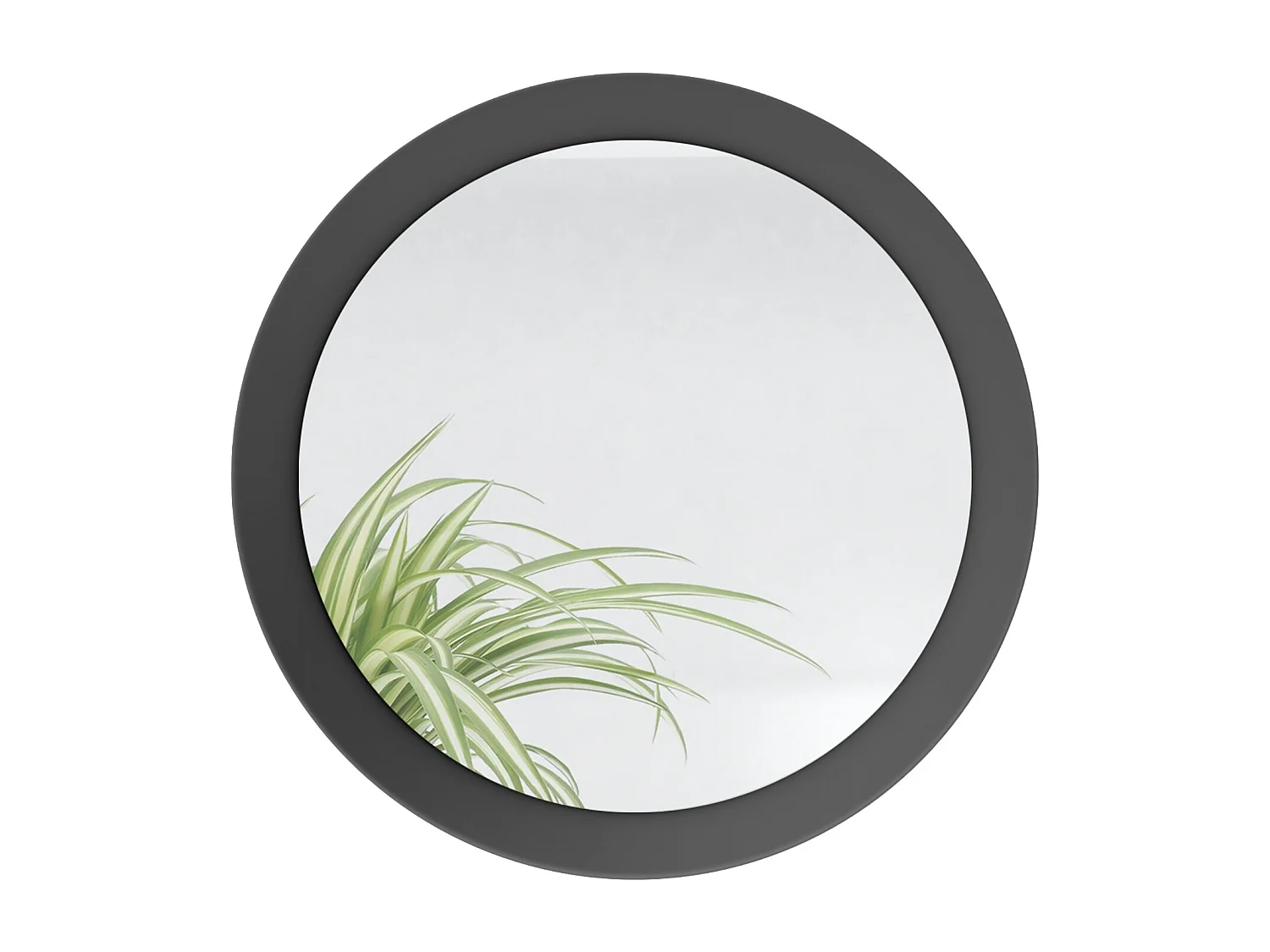 Globe Miroir 50 cm, Miroir Murale Rond Décoratif pour Couloir et Salon avec Cadre en MDF en noir mat
