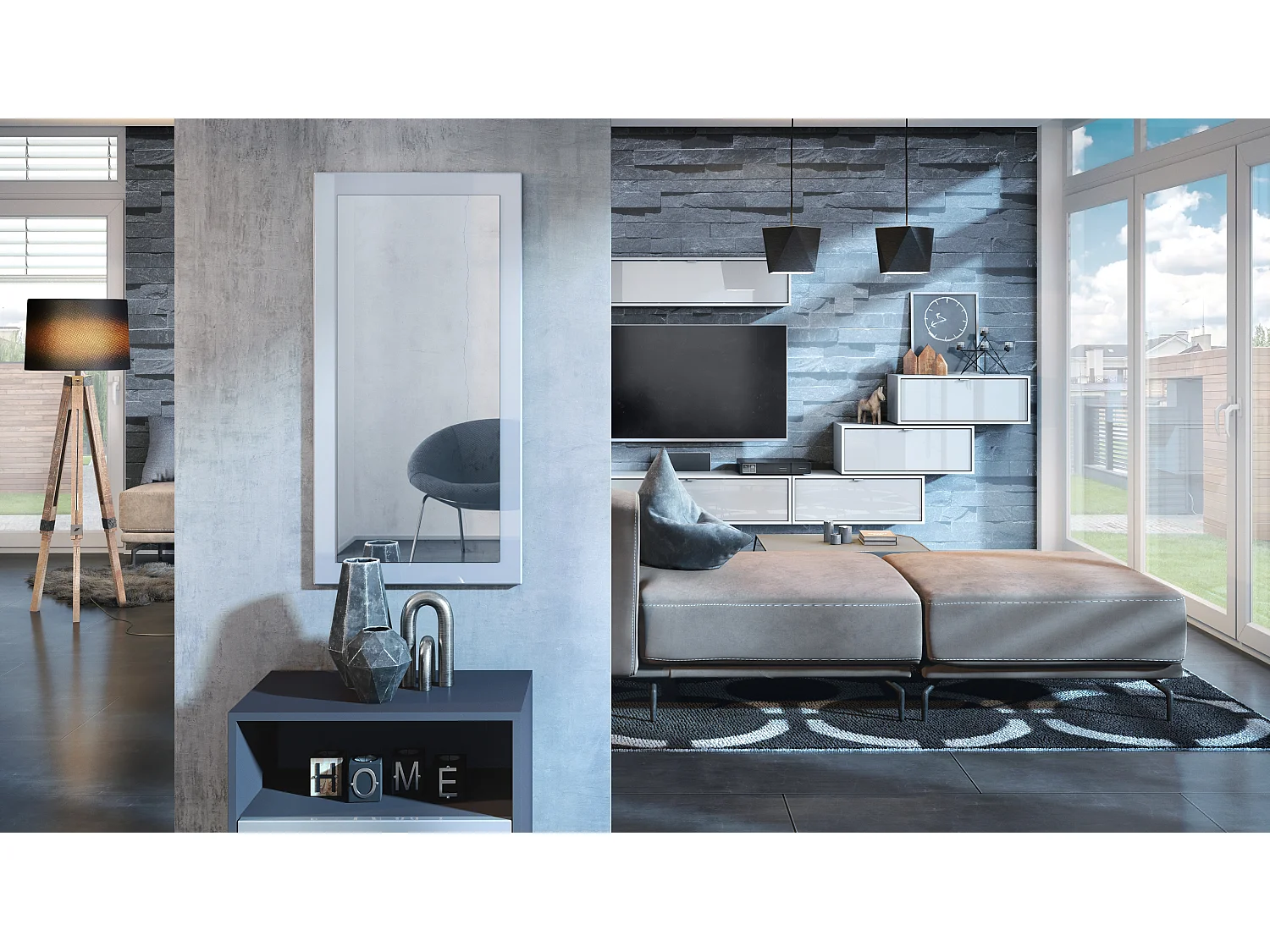 SPIEGEL Lima Weiß Hochglanz