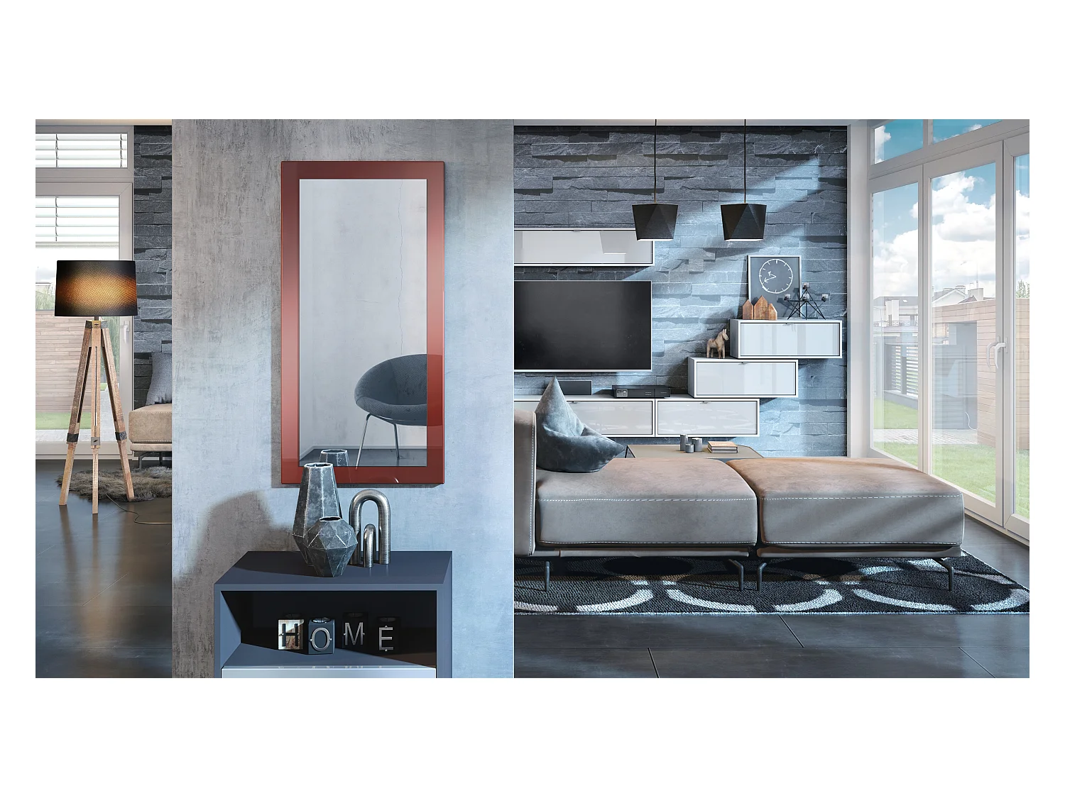 SPIEGEL Lima Bordeaux Hochglanz