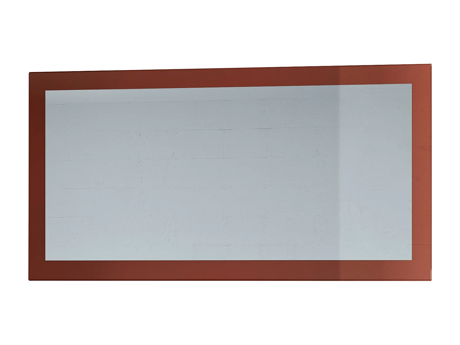 Miroir Lima, Miroir mural avec cadre de style moderne, Blanc haute brillance (110 x 52 cm)