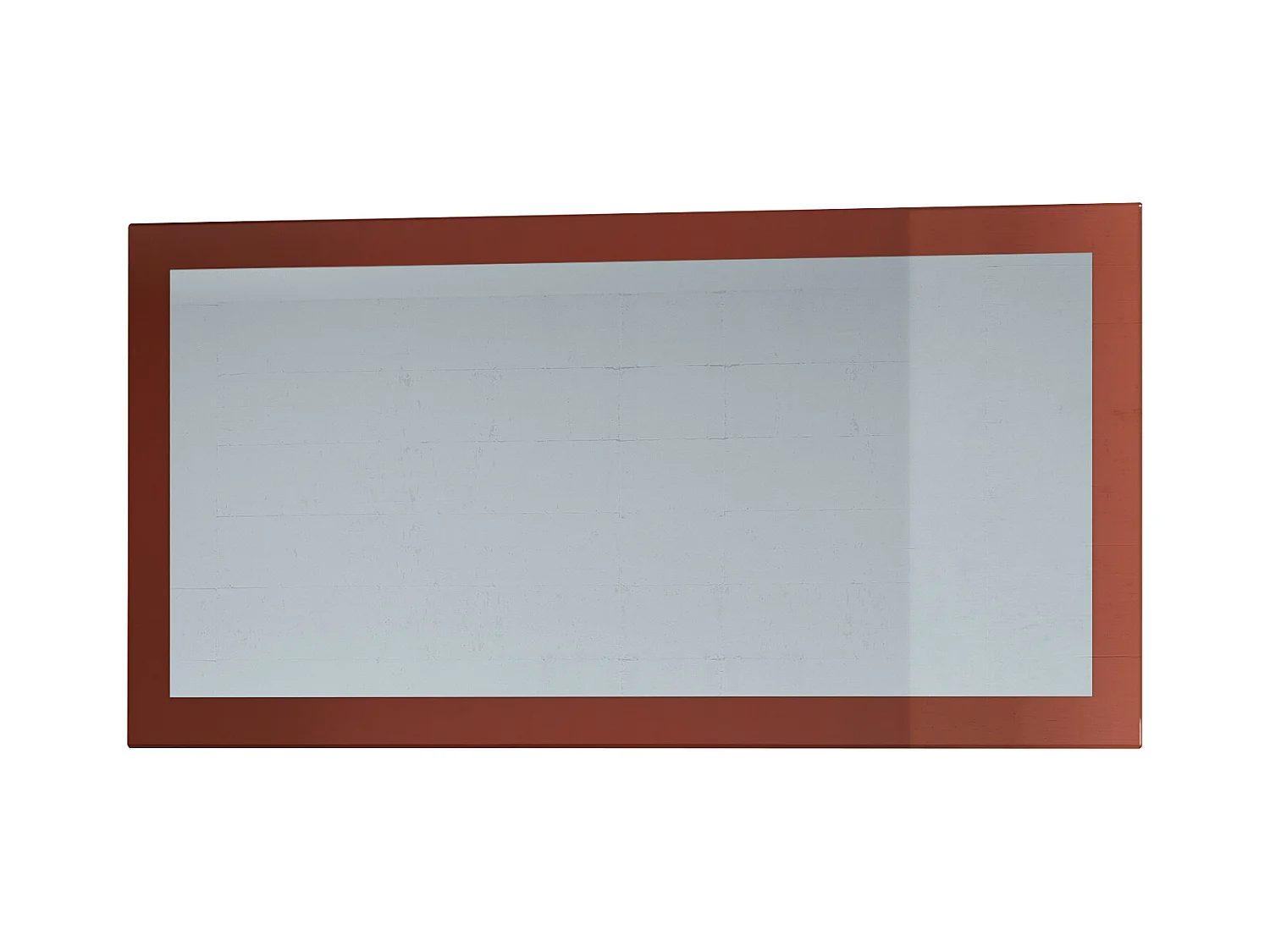 Miroir Lima, Miroir mural avec cadre de style moderne, Blanc haute brillance (110 x 52 cm)