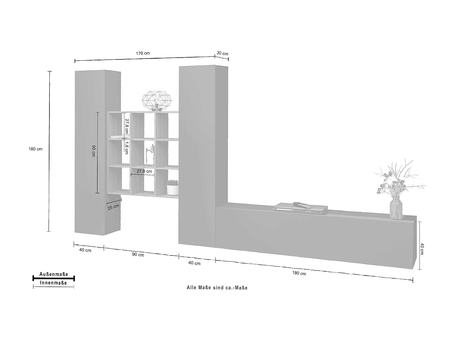 Meuble TV moderne de salon 2 armoires colonnes Talka RT