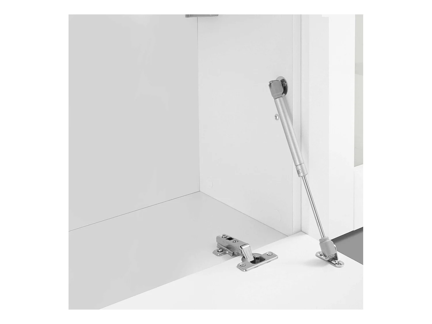 Parete attrezzata Maruska set soggiorno bianco lucido 260x30x180 cm