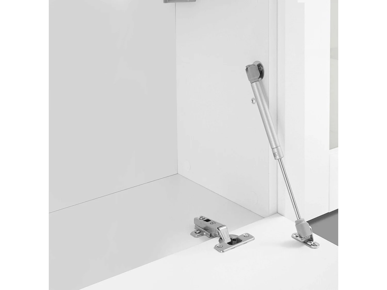 Parete attrezzata Maruska set soggiorno bianco lucido 260x30x180 cm