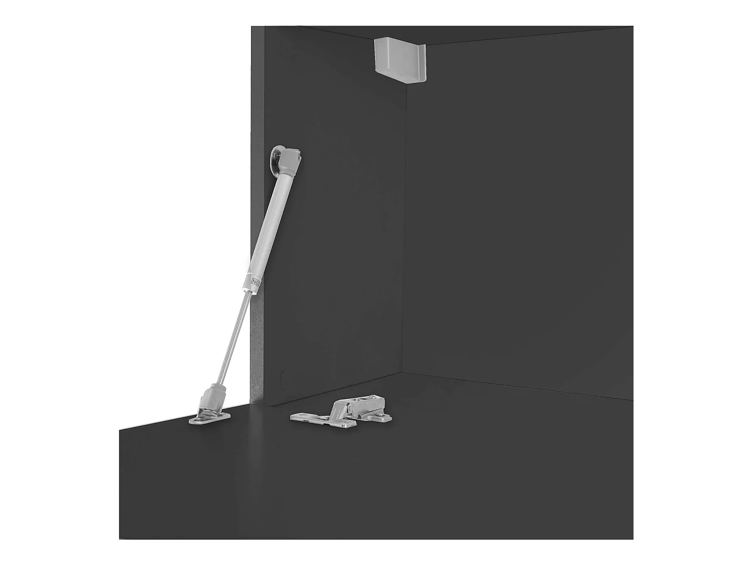 Meuble TV de salon moderne gris 2 armoires colonnes Vibe RT