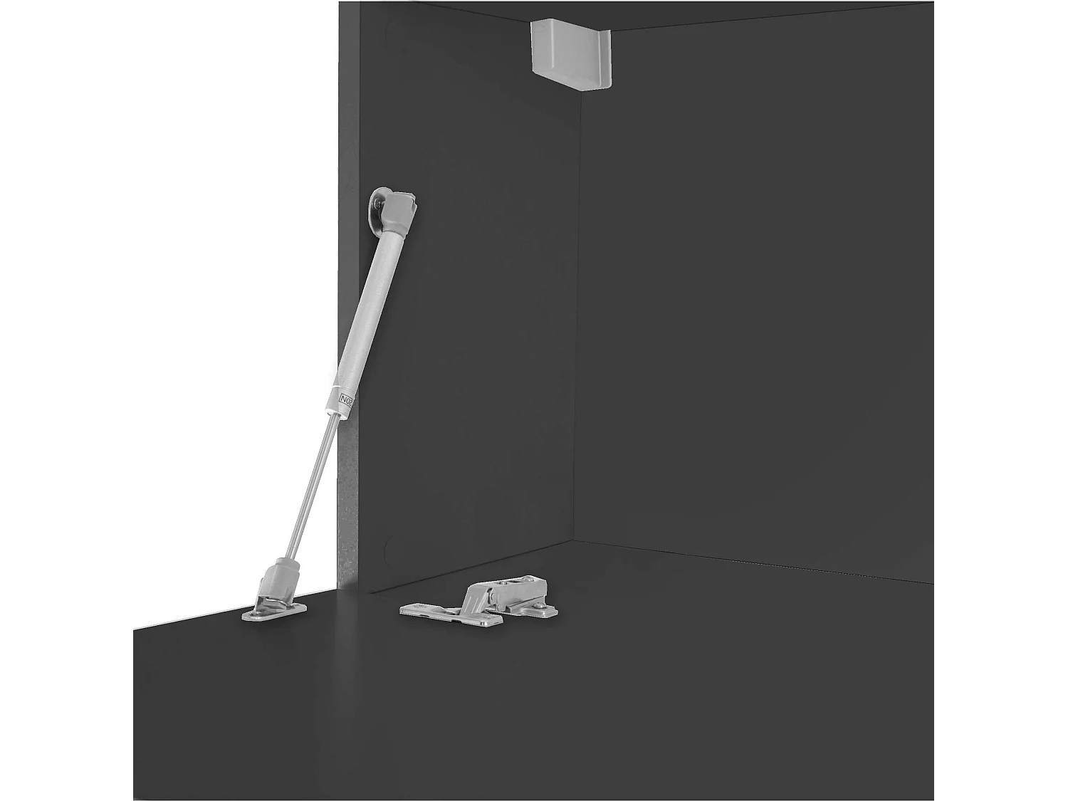 Parete attrezzata Maruska per soggiorno completo antracite opaco 260x30x180 cm