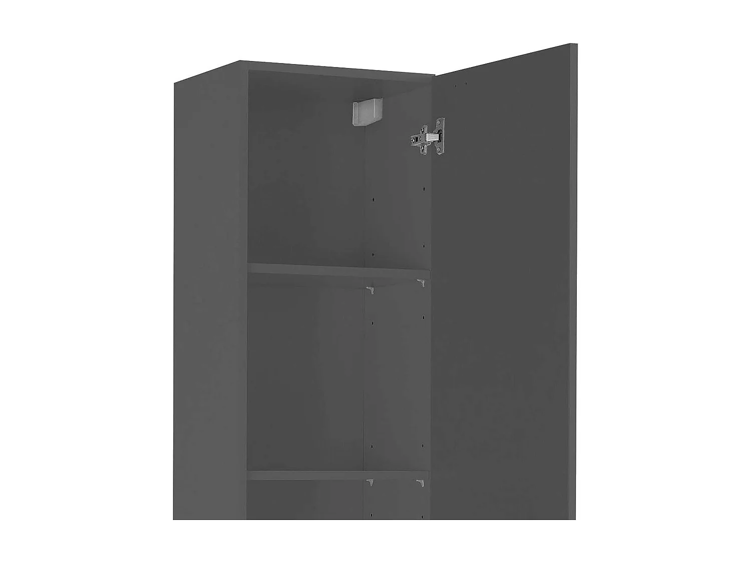 Mobile a colonna Maruska con 1 anta antracite opaco 40x30x180 cm