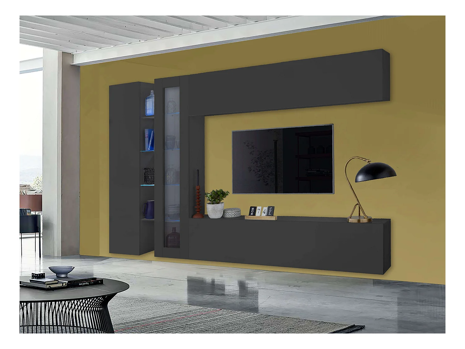 Mueble TV moderno Mueble pared Mueble pared Note Duet