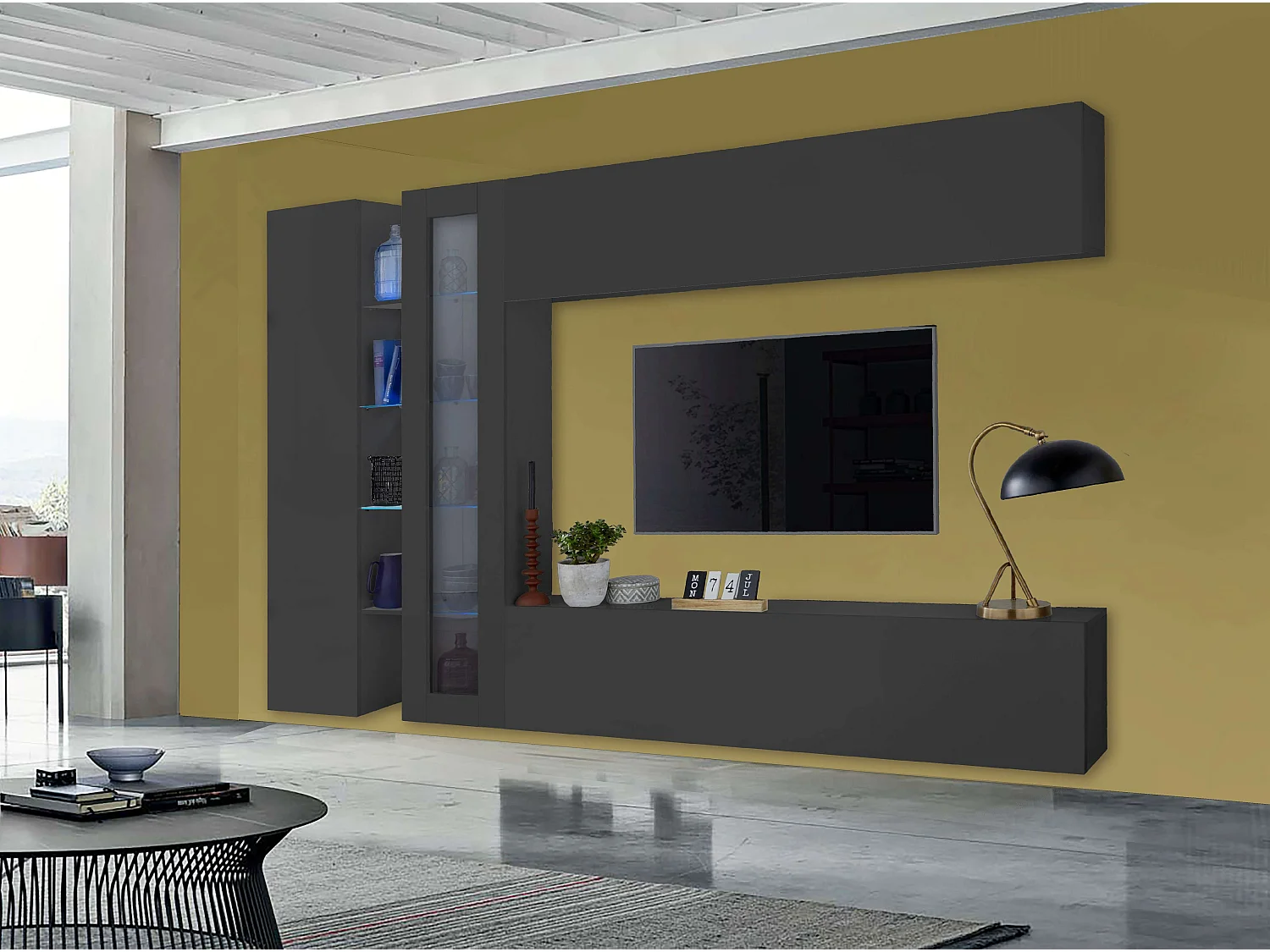 Mueble TV moderno Mueble pared Mueble pared Note Duet