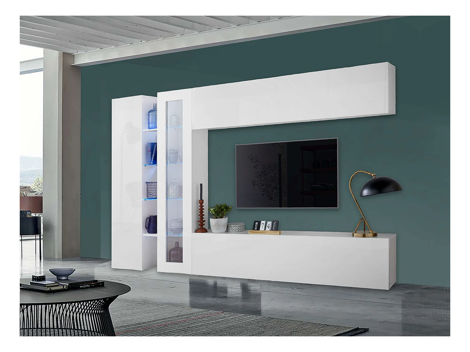 Mueble TV salón blanco Joy Duet