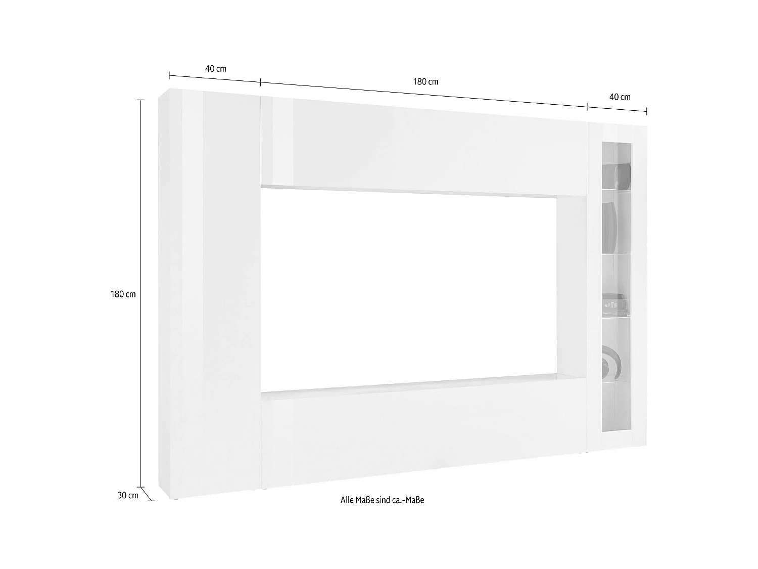 Mueble TV moderno de pared Note Ledge