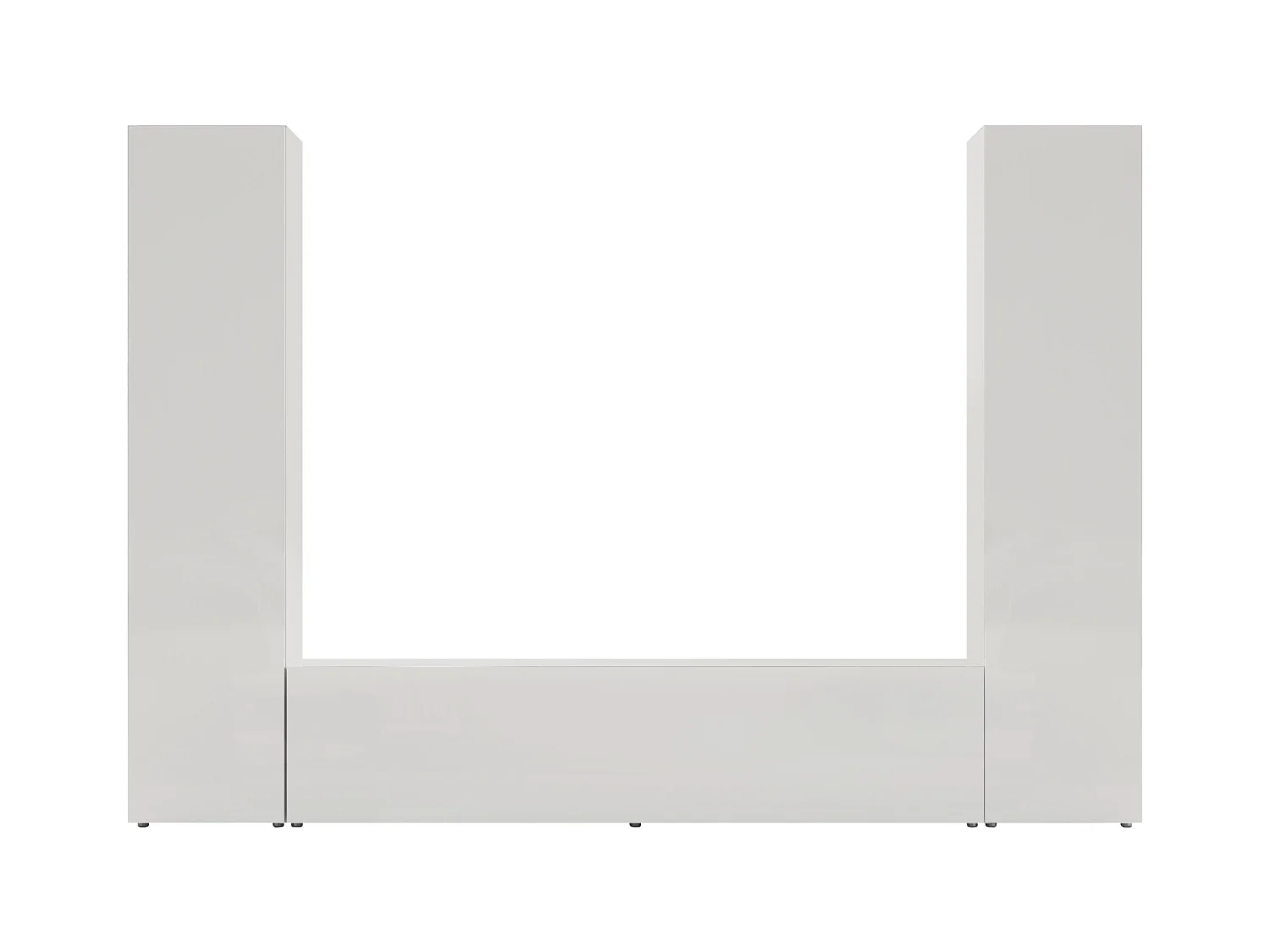 Mueble TV suspendido moderno blanco 2 armarios Vibe WH