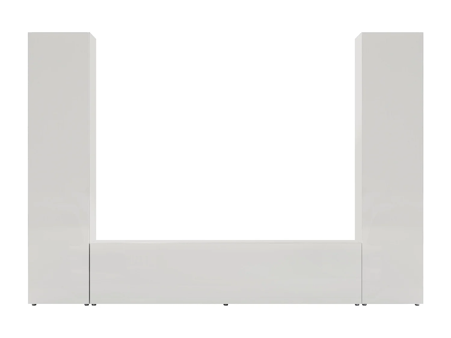 Meuble TV de salon moderne blanc 2 armoires Vibe WH