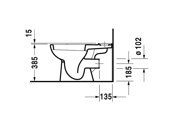 WC à poser DURAVIT D-code avec abattant