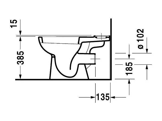 WC à poser DURAVIT D-code avec abattant + nettoyant