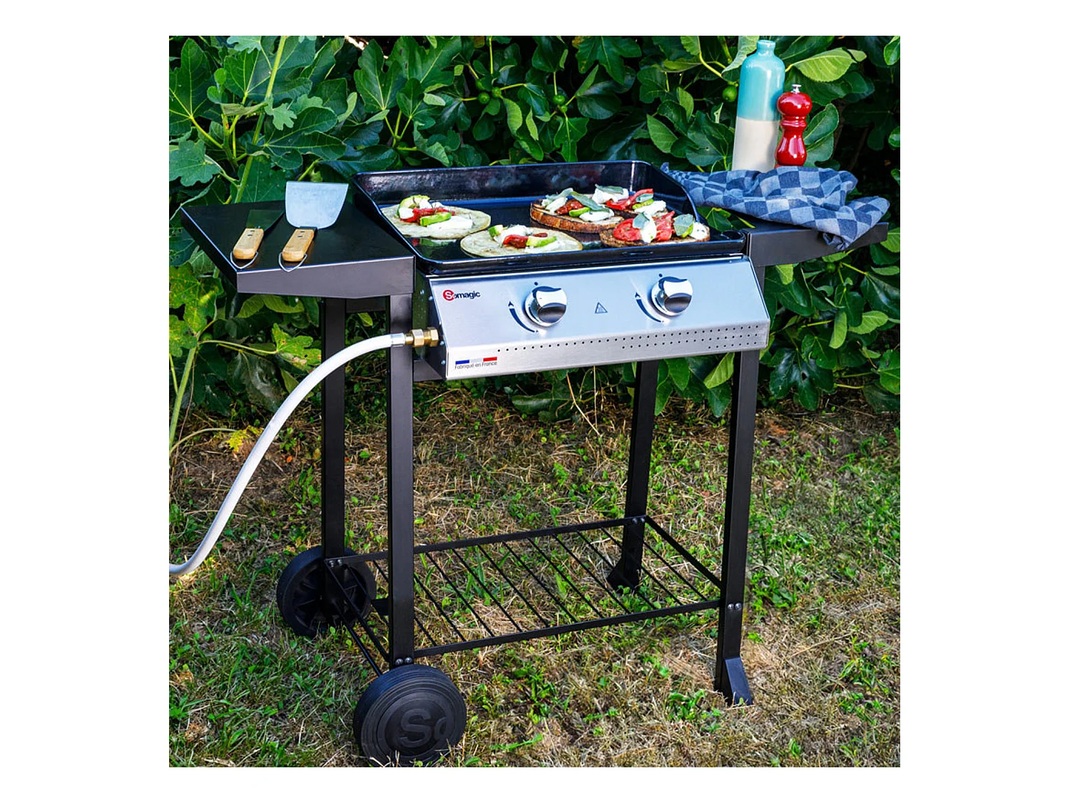 Plancha à gaz 2 feux 5,3kW PAMPLUNA - SOMAGIC