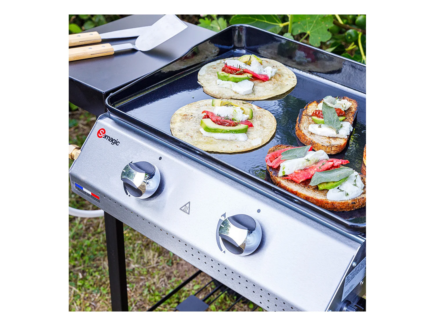 Plancha à gaz 2 feux 5,3kW PAMPLUNA - SOMAGIC