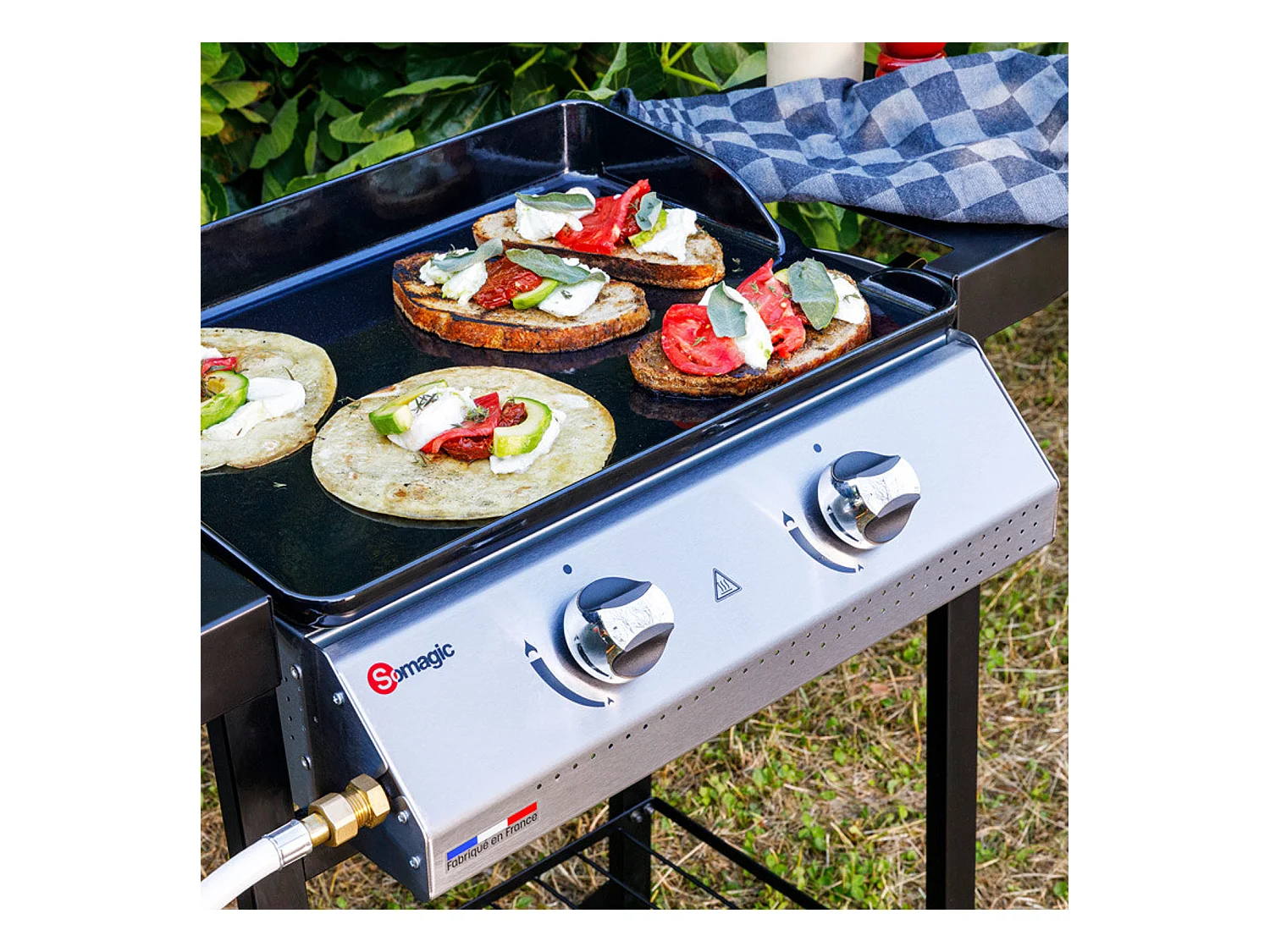 Plancha à gaz 2 feux 5,3kW PAMPLUNA - SOMAGIC