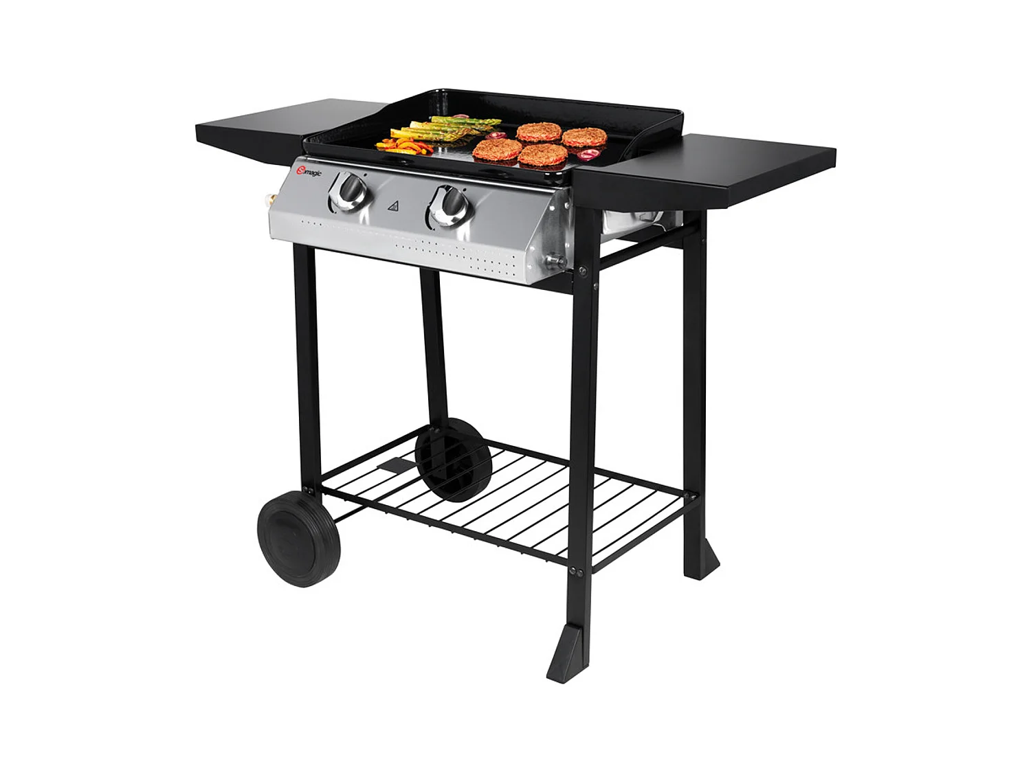 Plancha à gaz 2 feux 5,3kW PAMPLUNA - SOMAGIC