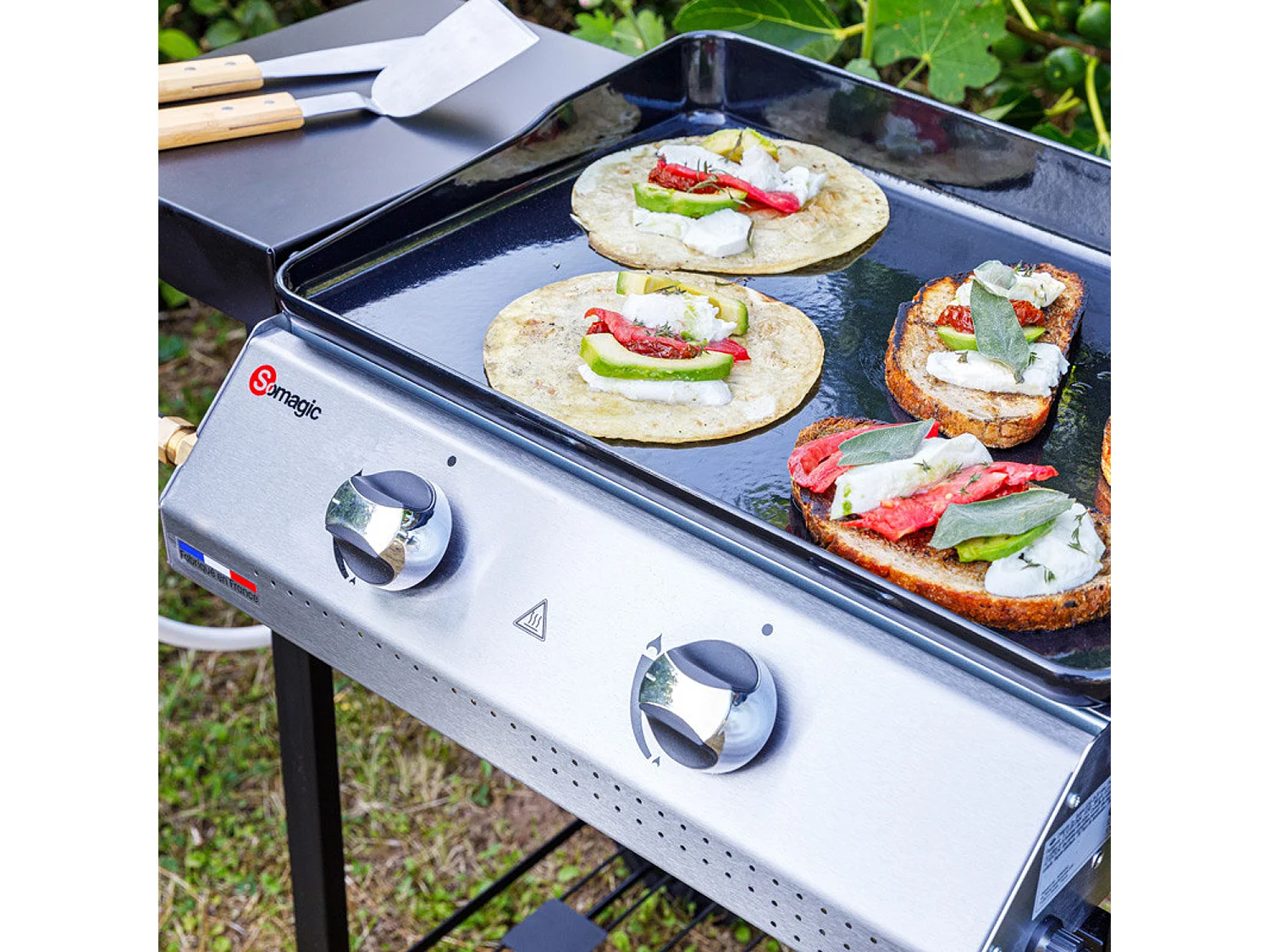 Plancha à gaz 2 feux 5,3kW PAMPLUNA - SOMAGIC