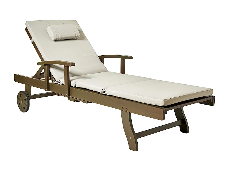 Transat avec coussin AMANTEA PREMIUM II Acacia Taupe