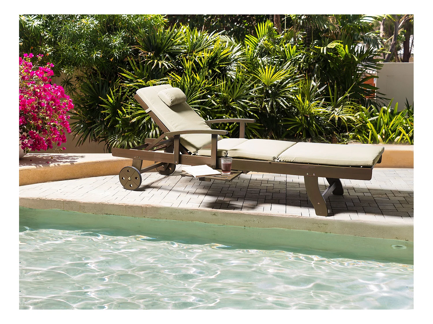 Transat avec coussin AMANTEA PREMIUM II Acacia Taupe