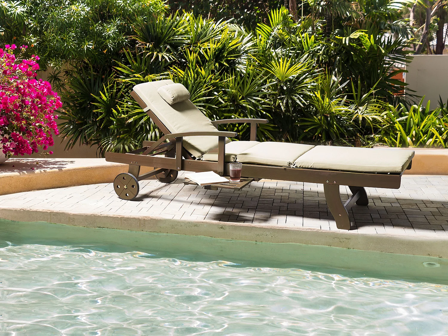 Transat avec coussin AMANTEA PREMIUM II Acacia Taupe