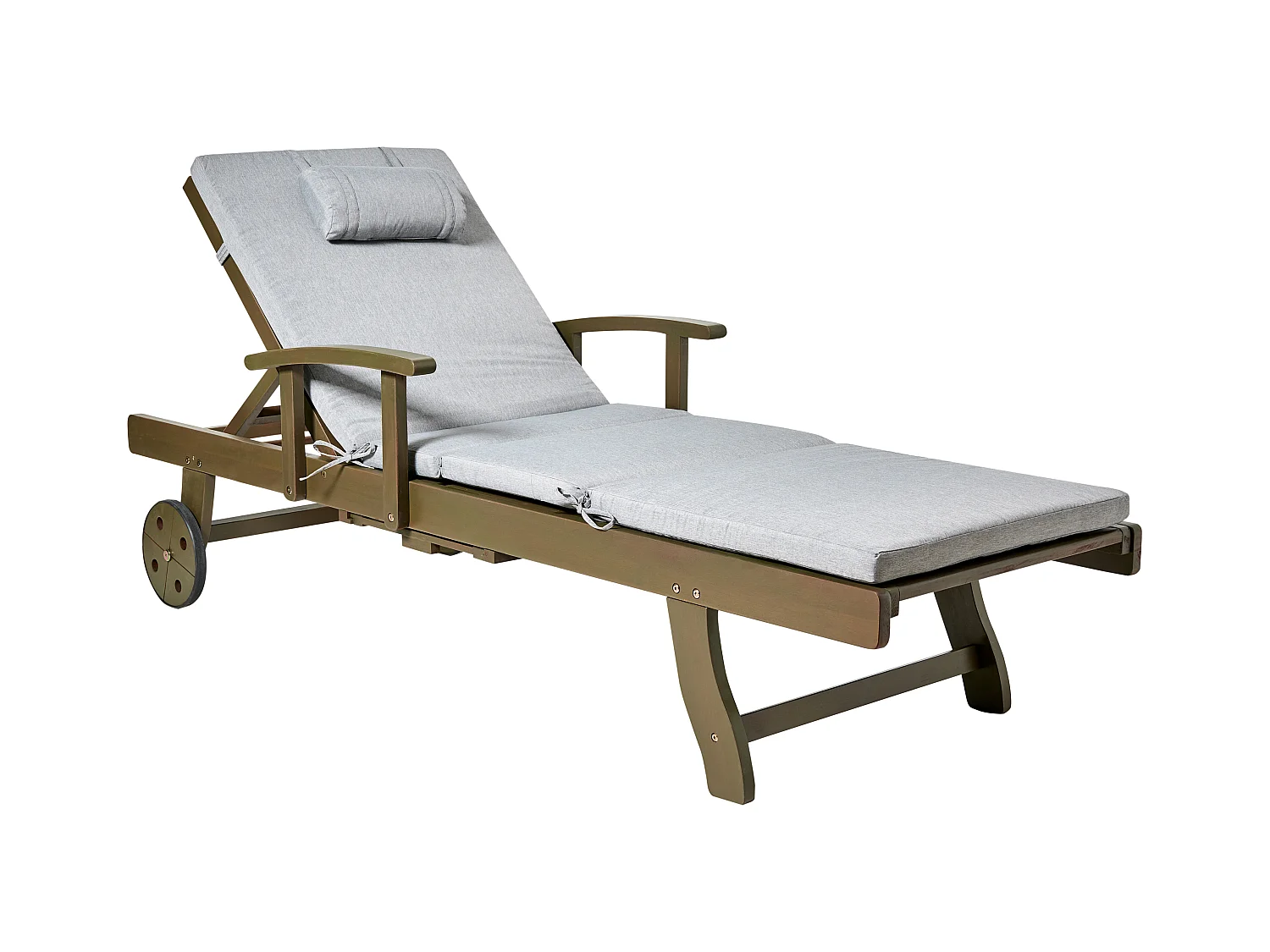 Transat avec coussin AMANTEA PREMIUM II Acacia Mélange de gris