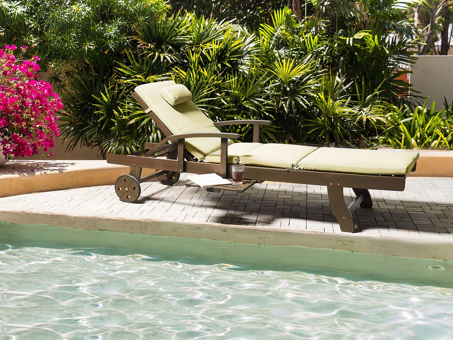 Transat avec coussin AMANTEA PREMIUM II Acacia Vert