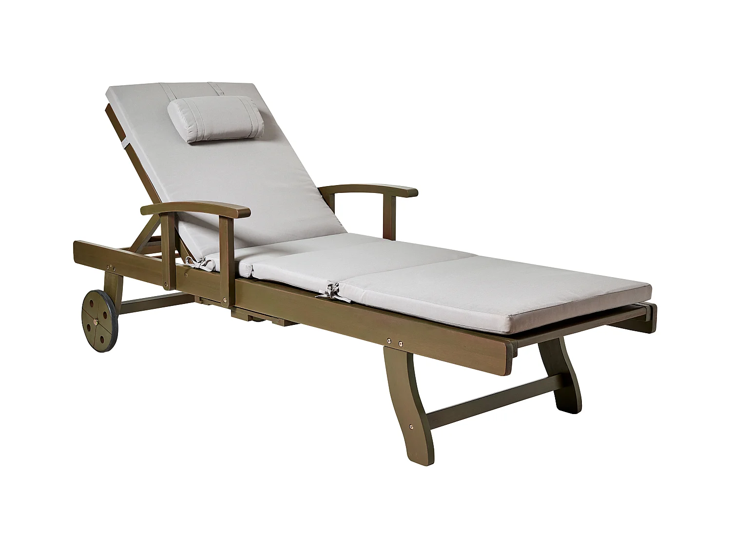 Transat avec coussin AMANTEA PREMIUM II Acacia Gris clair