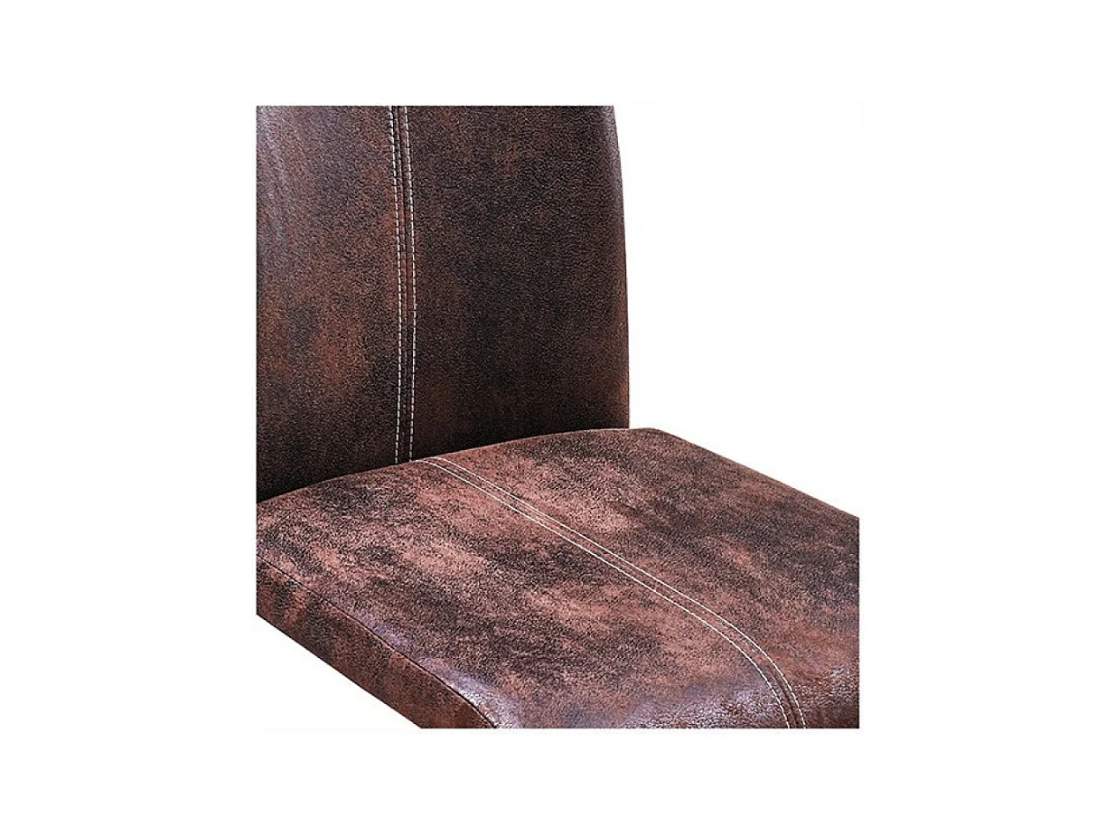 Sedia Amino/Tessuto Acciaio/Nero & Marrone