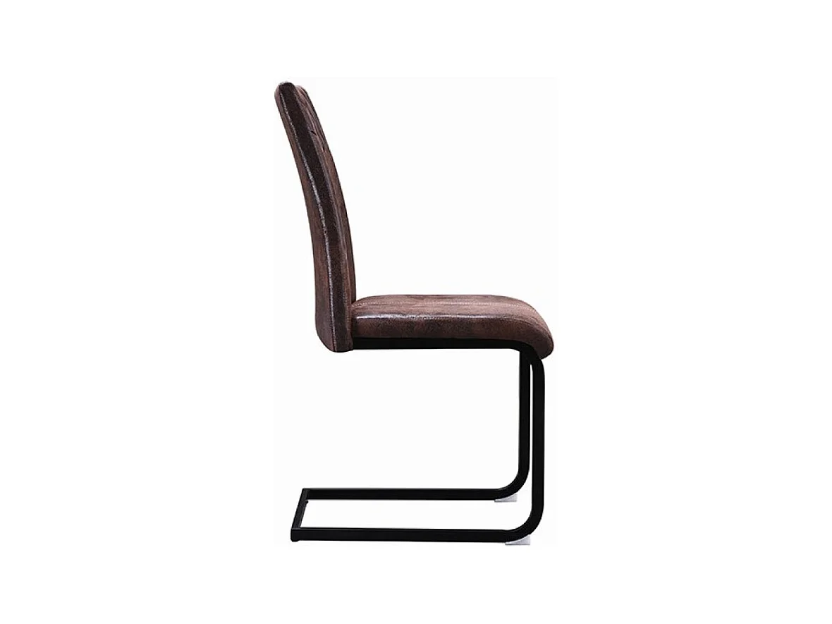 Sedia Amino/Tessuto Acciaio/Nero & Marrone