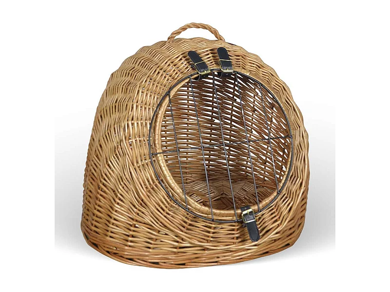 Panier de voyage en osier pour chien