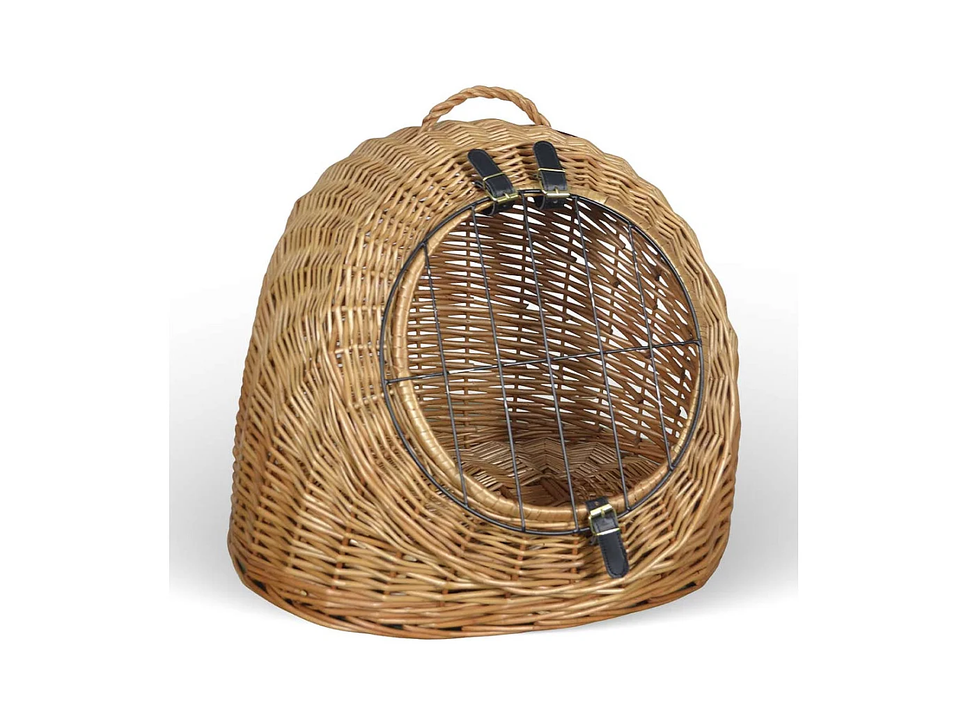 Panier de voyage en osier pour chien