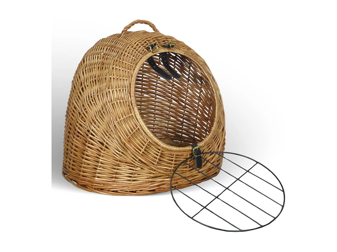 Panier de voyage en osier pour chien